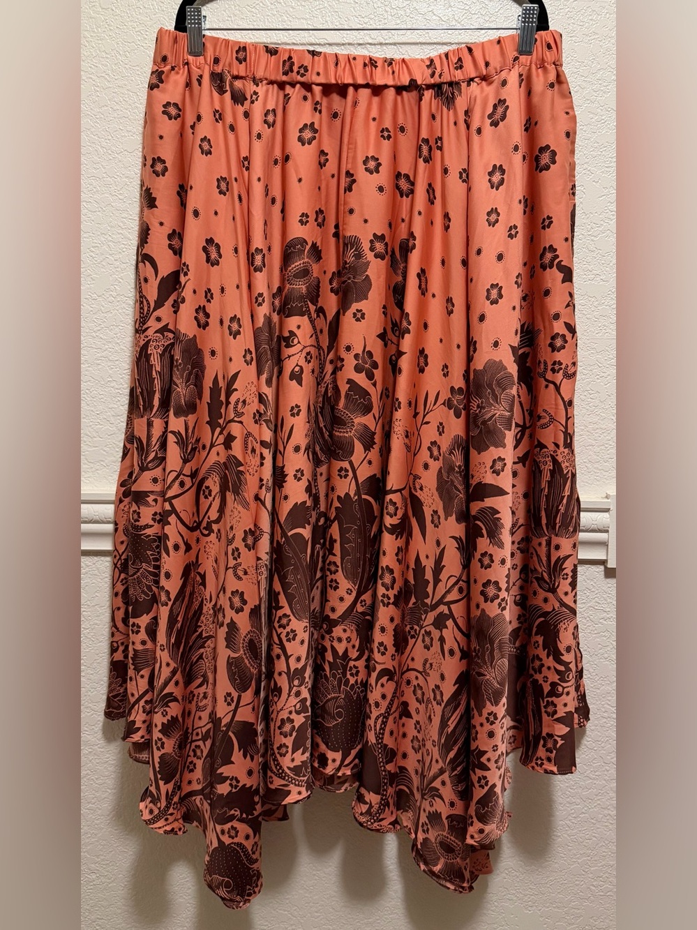 Anthropologie Florence Balducci Asymmetrical Midi Skirt | Boho Floral High-Low - Picture 5 of 6